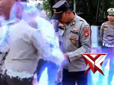 Polres Muara Enim Pimpin Gerakan Belida ASRI, Jalan Berlubang di Terminal Kota Ditambal