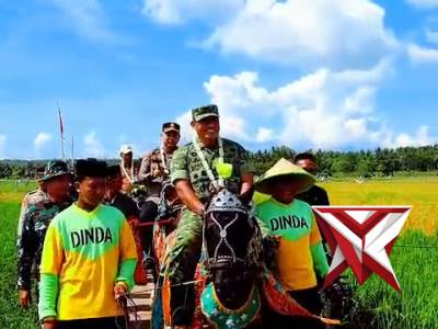 Panen Raya Padi dalam rangka mendukung swasembada pangan di Kec. Dungkek - PoliceTube