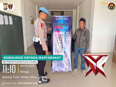 SOSIALISASI SIE PROPAM POLRES PULAU TALIABU.