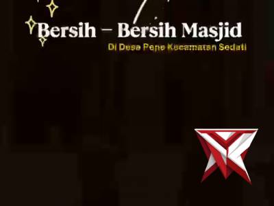 Bersih bersih masjid di wilayah sedati