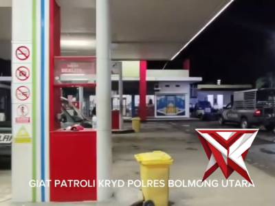 Sat Samapta Polres Bolmut Melaksanakan Giat Patroli di SPBU Boroko