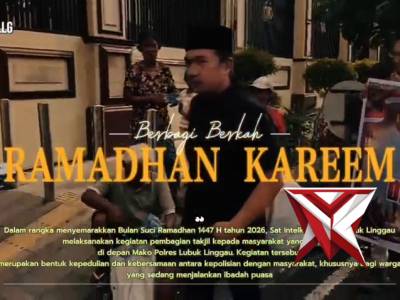 Bukan Sekadar Takjil, Sat Intelkam Polres Lubuk Linggau Bagikan Senyum dan Kepedulian di Jalanan