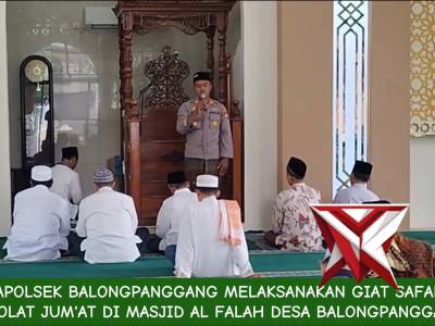 KAPOLSEK BALONGPANGGANG MELAKSANAKAN JUM'AT KELILING SAFARI JUM'AT DI MASJID AL FALAH