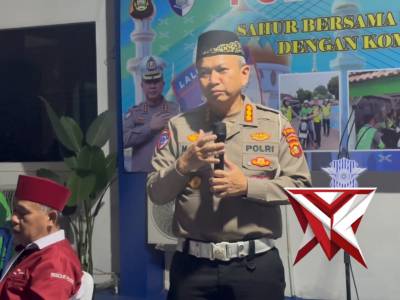 Kegiatan Sahur bersama Stakeholder Ojol dilaksanakan di Kantor Ditlantas Polda sumsel